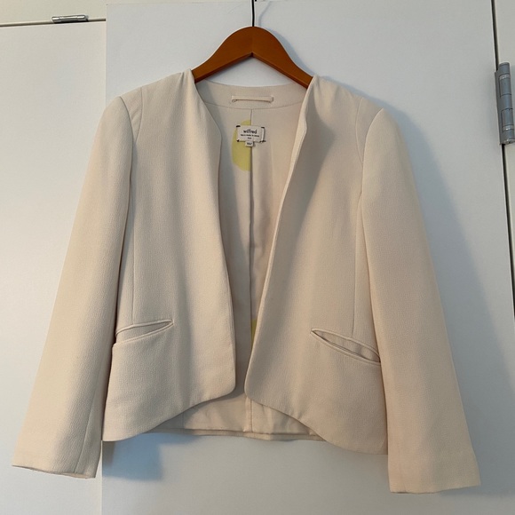 Aritzia Wilfred Open Blazer Cream Open Front Size 2 - Picture 1 of 6